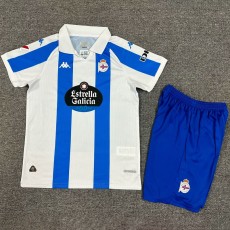 2024/25 Deportivo La Coru?a Home Blue Fans Kids Soccer jersey