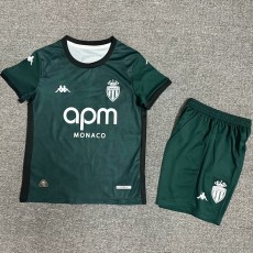 2024/25 Monaco Away Green Fans Kids Soccer jersey