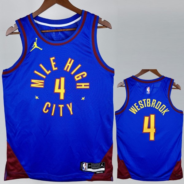 2022/23 NUGGETS WESTBROOK #4 Blue NBA Jerseys