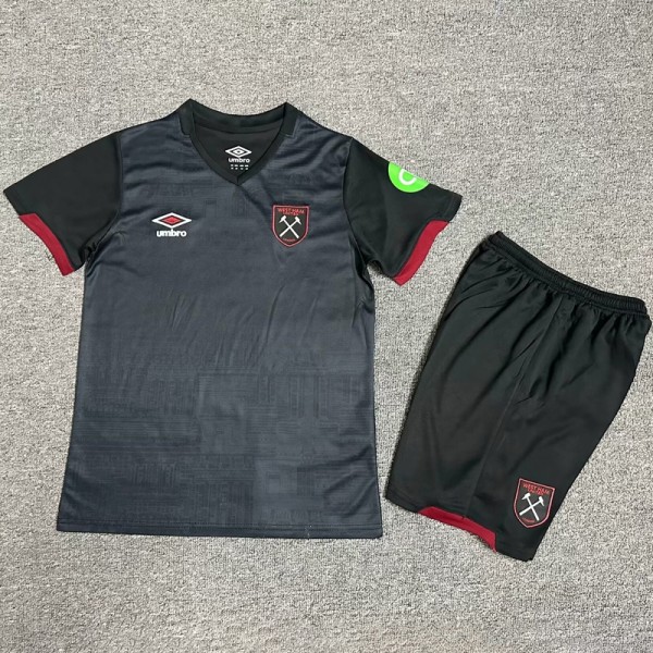 2024/25 West Ham Away Black Fans Kids Soccer jersey