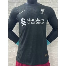 [PLAYER] 2024/25 LIV Away Black Player Long Sleeve Soccer jersey