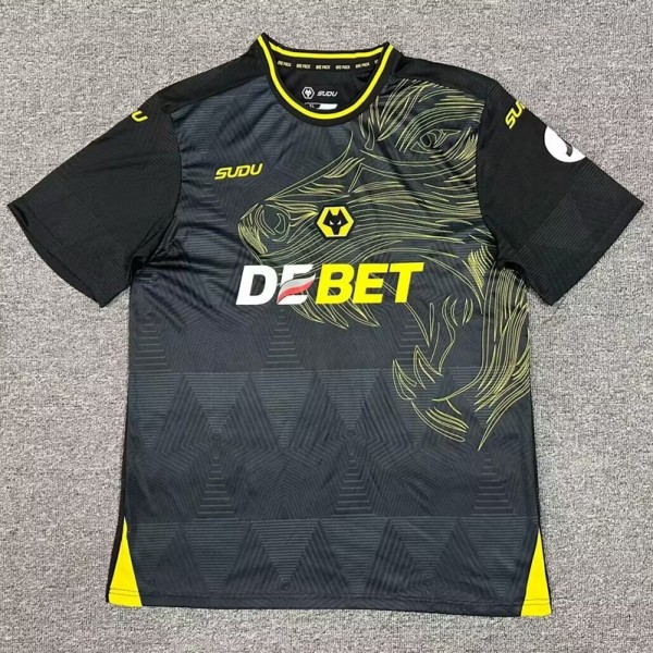 2024/25 Wolves Away Black Fans Soccer jersey