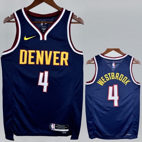 2022/23 NUGGETS WESTBROOK #4 Dark Blue NBA Jerseys