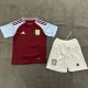 2024/25 Aston Villa Home Crimson Fans Kids Soccer jersey