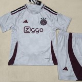 2024/25 Ajax 3RD Gray Fans Kids Soccer jersey