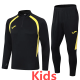 2024 Black Kids Half Pull Tracksuit