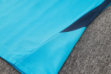 2024 Blue Kids Half Pull Tracksuit
