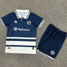 2024/25 Millwall Home Dark Blue Fans Kids Soccer jersey