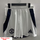 [PLAYER] 2024/25 Man Utd 3RD White Player Soccer Shorts