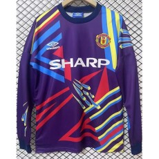 1992/93 Man Utd GKP Purple Retro Long Sleeve Soccer jersey