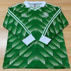 1990 Germany Away Green Retro Long Sleeve Soccer jersey