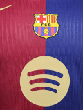 [PLAYER] 2024/25 BAR Home New AD Red Player Long Sleeve Soccer jersey