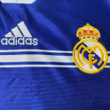 1998/99 R MAD Away Blue Retro Long Sleeve Soccer jersey