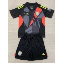 2024/25 Aston Villa GKB Black Fans Kids Soccer jersey