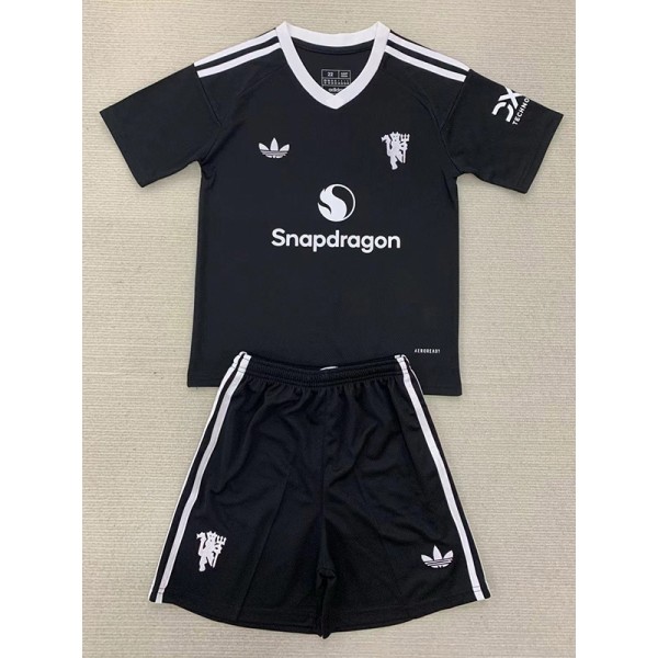 2024/25 Man Utd GKB Black Fans Kids Soccer jersey