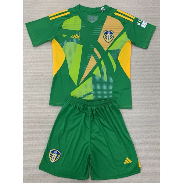 2024/25 Leeds United GKG Green Fans Kids Soccer jersey
