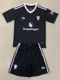 2024/25 Man Utd GKB Black Fans Kids Soccer jersey