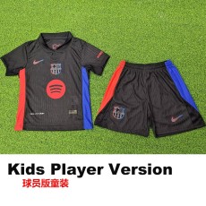 [PLAYER] 2024/25 BAR Away Black Player Kids Soccer jersey