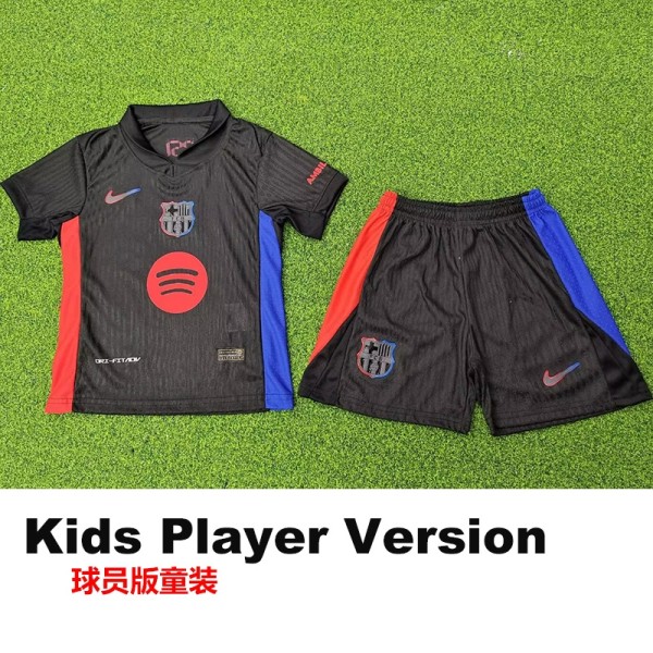 [PLAYER] 2024/25 BAR Away Black Player Kids Soccer jersey