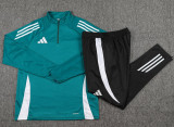 2024 Green Kids Half Pull Tracksuit