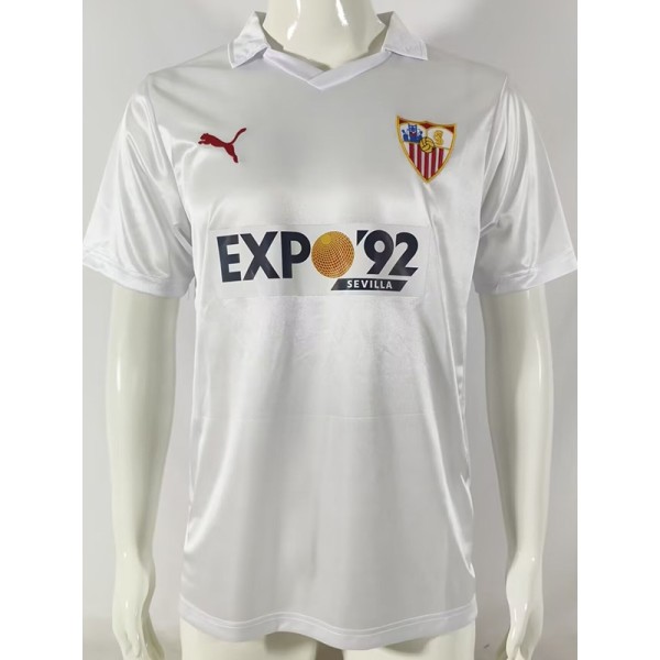1989/90 Sevilla Home White Retro Soccer jersey