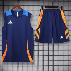 2024 Dark Blue Training Shorts Suit