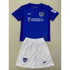 2024/25 Portsmouth Home Blue Fans Kids Soccer jersey
