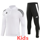 2024 White Kids Half Pull Tracksuit