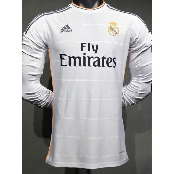[PLAYER] 2013/14 R MAD Home Retro Long Sleeve Soccer jersey