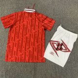 1992/93 Man Utd Home Retro Kids Soccer jersey