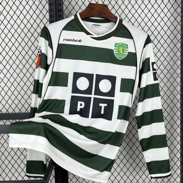 2001/02 Sporting CP Home Retro Long Sleeve Soccer jersey
