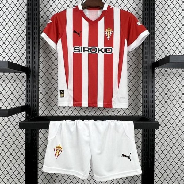 2024/25 Sporting de Gijon Home Fans Kids Soccer jersey