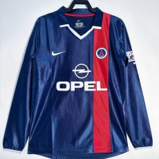 2001/02 PSG Home Retro Long Sleeve Soccer jersey