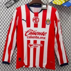 2024/25 Chivas Home Fans Long Sleeve Soccer jersey