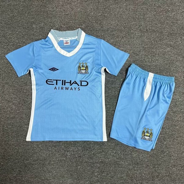 2011/12 Man City Home Retro Kids Soccer jersey
