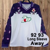 1992/93 Fiorentina Away Retro Long Sleeve Soccer jersey