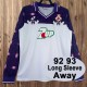 1992/93 Fiorentina Away Retro Long Sleeve Soccer jersey