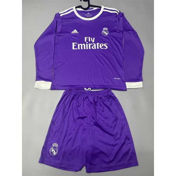 2016/17 R MAD Away Retro Long Sleeve Kids Soccer jersey