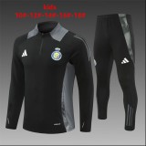 2024/25 Al Nassr FC Black Kids Half Pull Tracksuit