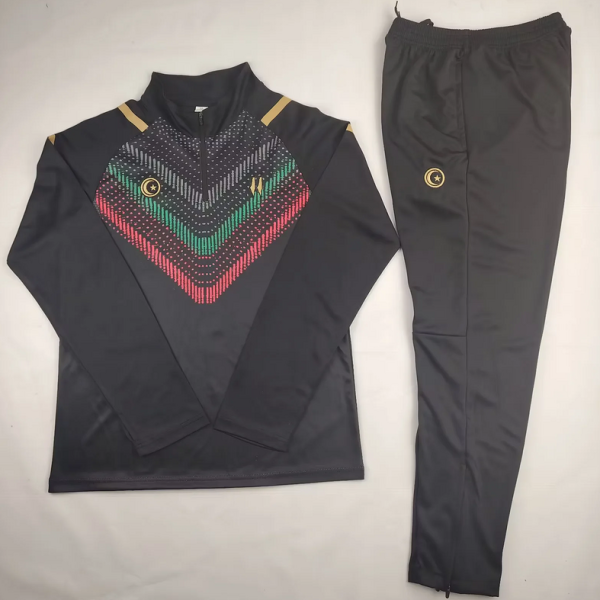 2024/25 Palestine Black Half Pull Tracksuit