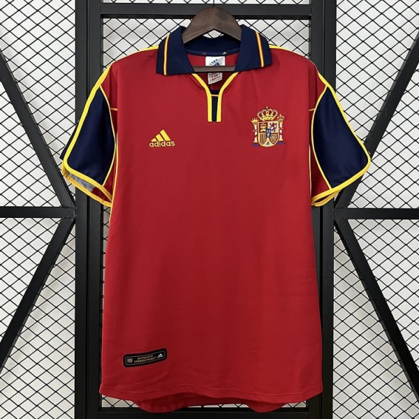 2000 Spain Home Retro Soccer jersey