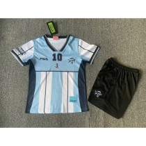 2001 Argentina Commemorative Edition Maradona Retro Kids Soccer jersey