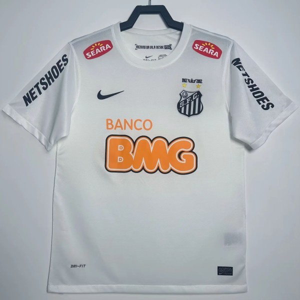 2012/13 Santos FC Home White Retro Soccer jersey