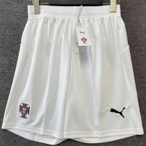 2025 Portugal Away White Fans Soccer Shorts