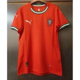 2025 Portugal Home Red Fans Women Soccer jersey