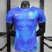 [PLAYER] 2025 Brazil Away Blue Concept Edition Player Soccer jersey
