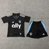 2025/26 Charlotte FC Away Black Fans Kids Soccer jersey