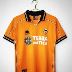 1999/00 Valencia Away Orange Retro Soccer jersey