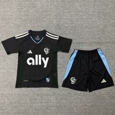 2025/26 Charlotte FC Away Black Fans Kids Soccer jersey