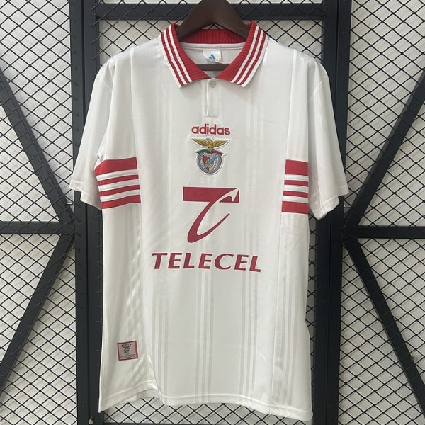 1997/99 Benfica Away White Retro Soccer jersey
